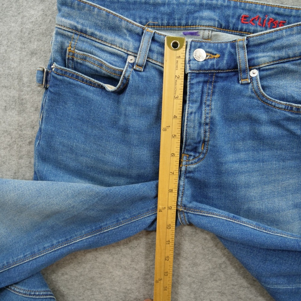 Zadig & Voltaire Jeans Womens 26 Blue Eclipse Slim Straight Mid Rise Denim - Picture 10 of 12